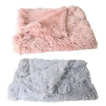 

Pet Dog Cat Fluffy Blanket Sleep Mat Reversible Double Layer Washable for Dog Bed, Couch, Sofa, Car