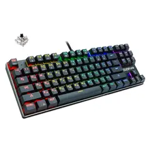Teclado mecânico do jogo interruptor vermelho azul 87key ru/eua prendido teclado anti fantasma rgb/mix retroiluminado led usb para o portátil do computador portátil do jogador