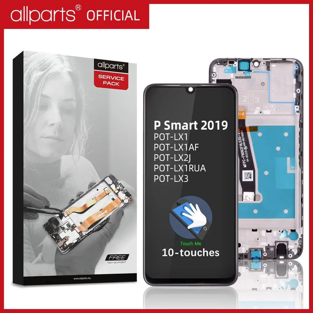 Дисплей для Huawei P Smart 2019 ЖК сенсорный экран дигитайзер с рамкой Смарт дисплей HRY LX1