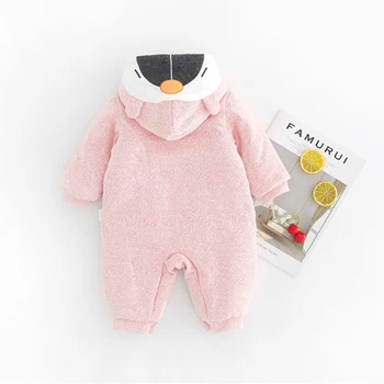 

Soft Autumn Infant Baby Boys Girls Rompers Long Sleeve Cartoon Print Hoodie Rompers Kids Jumpsuit