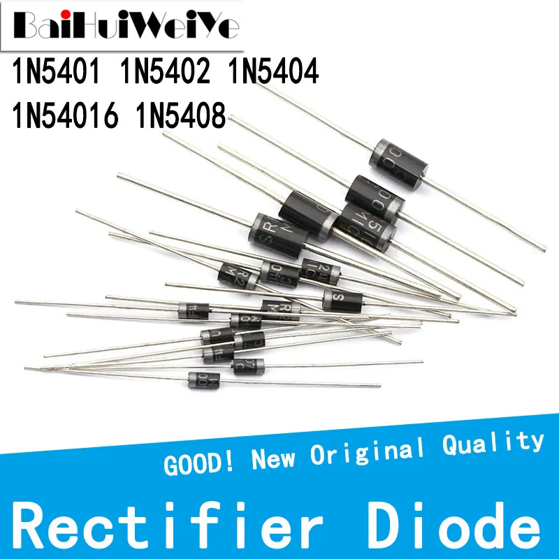50PCS/LOT 1N54011N5402 1N5404 1N5406 1N5408 DO41High Quality Rectifier ...