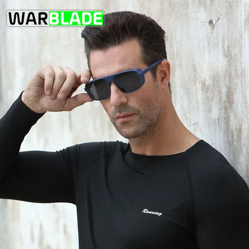 WarBLade Новые поляризованные солнцезащитные очки HD Vision мужские брендовые дизайнерские женские зеркальные Мужские солнцезащитные очки для мужчин UV400