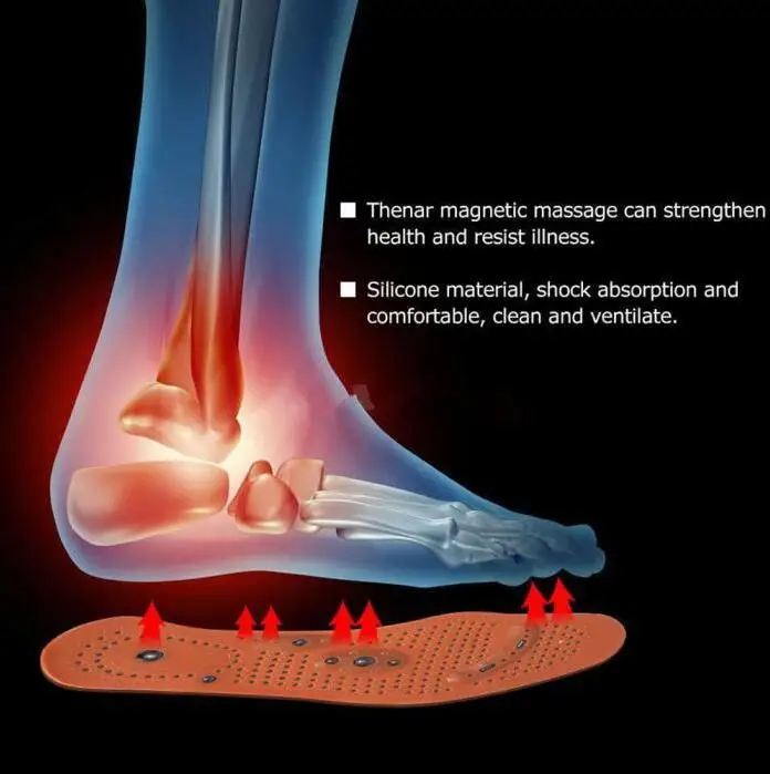 1 пара магнитотерапевтических подушечек Акупрессура для похудения, стельки для улучшения кровообращения, магнитные вставки для ног, забота о здоровье