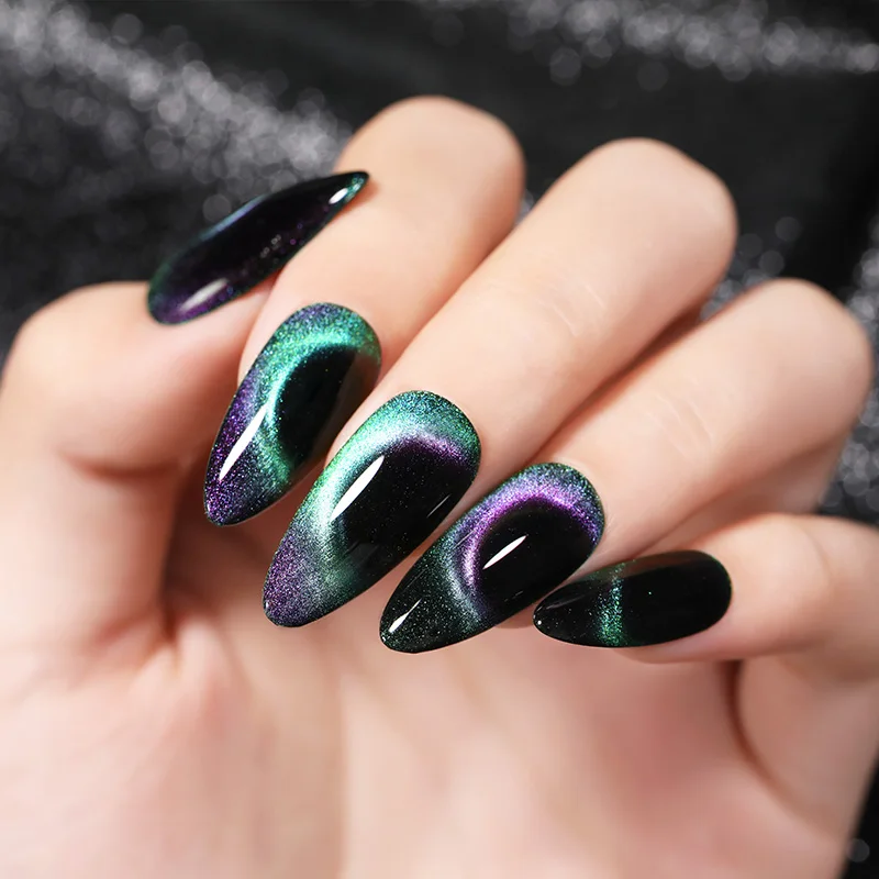 BORN PRETTY 9D глаз хамелеона кота гель для ногтей Магнитный замочить от УФ- гель для ногтей Романтический Сияющий гель-Лаки 5 мл черная основа