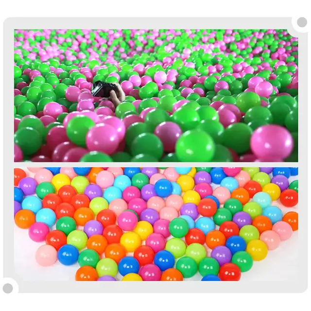 100Pcs Colorful Soft Water Pool Ocean Wave Ball Outdoor Fun Sports Baby Toy Amusement Park Props 4