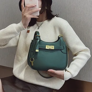 

New 2020 Design Women's Retro Shoulder Saddle Bag High Quality Vintage Messenger Bag Female Handbag And Purse Luxury Designer