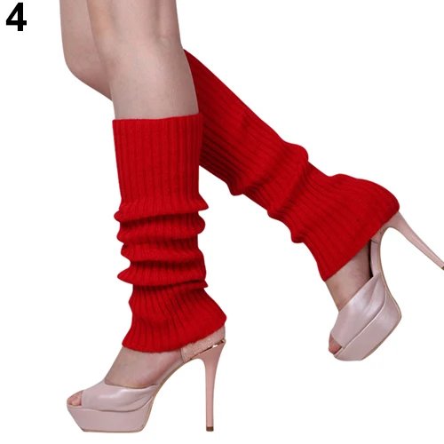 Women Solid Candy Color Knit Winter Leg Warmers Loose Style Boot Socks Gift