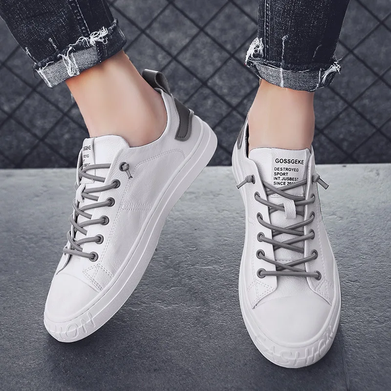 

Korean-style Winter Foot Covering White Shoes Men Lazy Trendy Shoes 2020 Spring New Style Low Top Sneakers