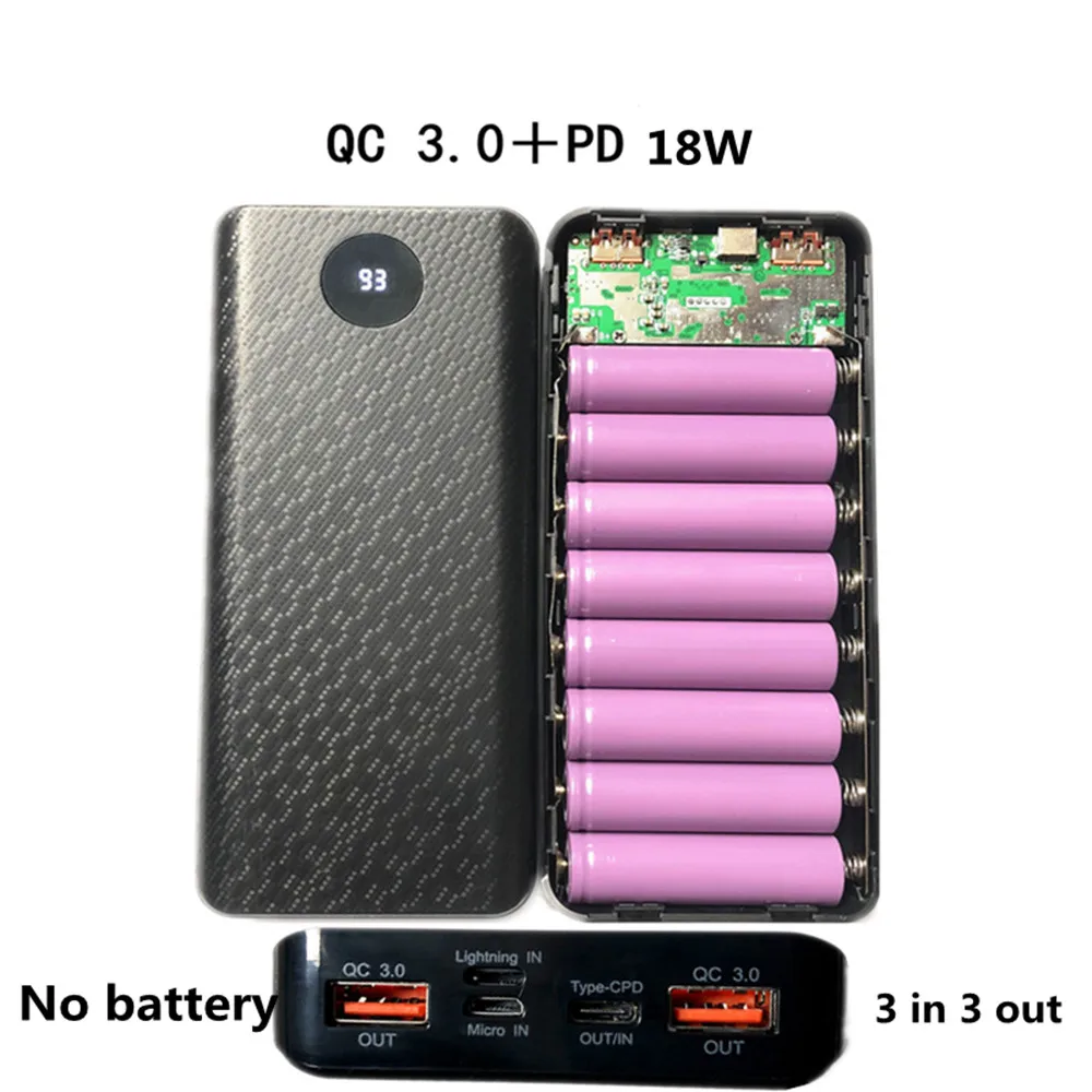 Quick Charge 3 0 Power Bank 18650 Case QC3 0 5V 9V 12V Li Ion Battery jpg