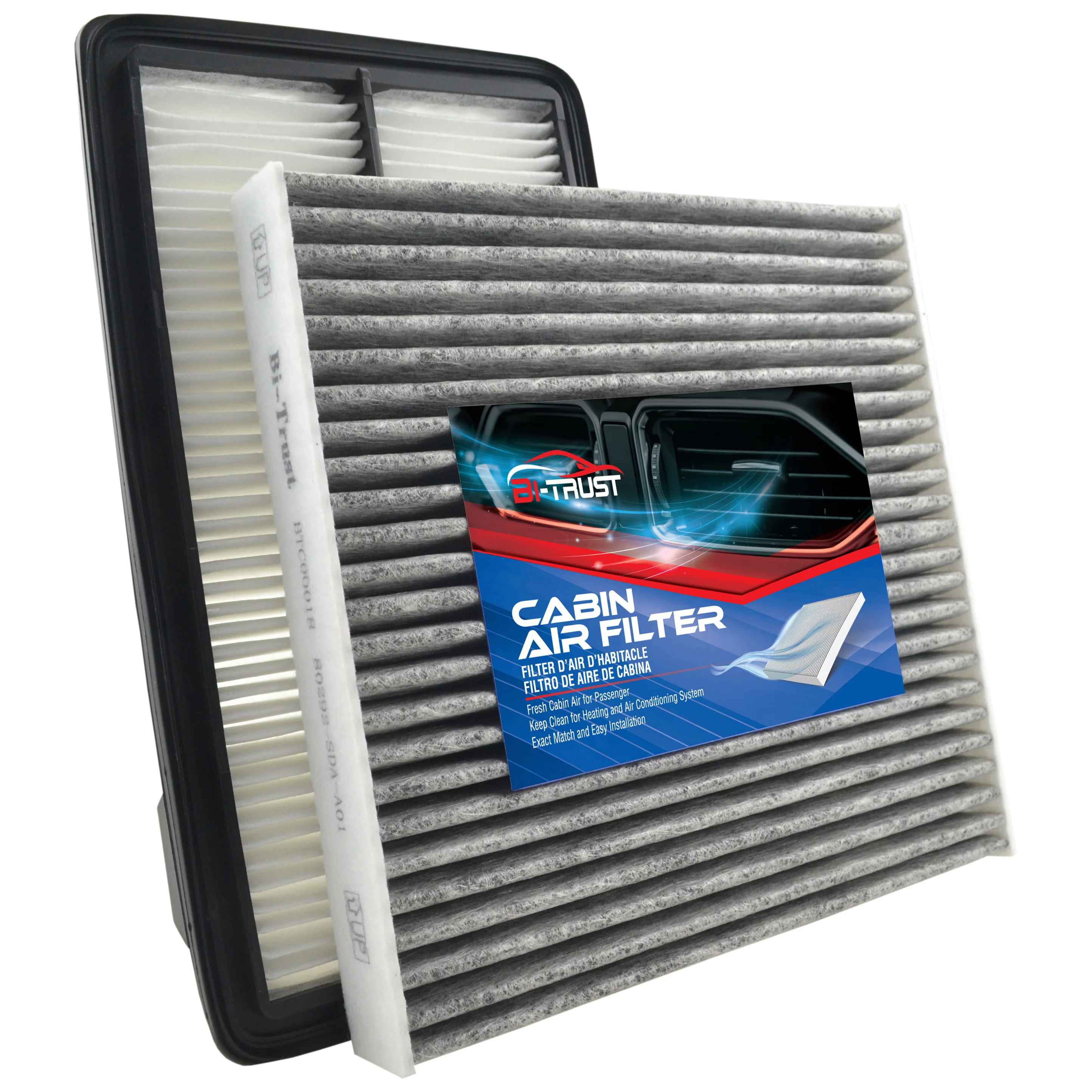 Bi-Trust Engine Cabin Air Filter for Honda Civic 2.0L 2006-2011/Acura CSX 2.0L 2007-2011 bi trust engine air filter for 2011 2017 honda odyssey 3 5l 17220 rv0 a00