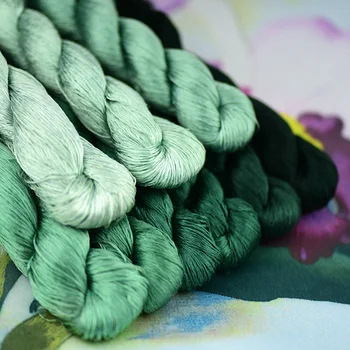 

1pcs/400m silk embroidery thread / 100% silk thread /hand embroidery embroider cross stitch/Peppermint Green/9 pure colors