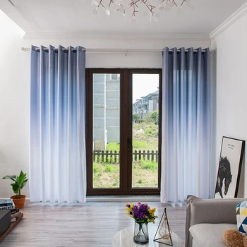 

living room bedroom kitchen tulle curtains and blackout curtains,