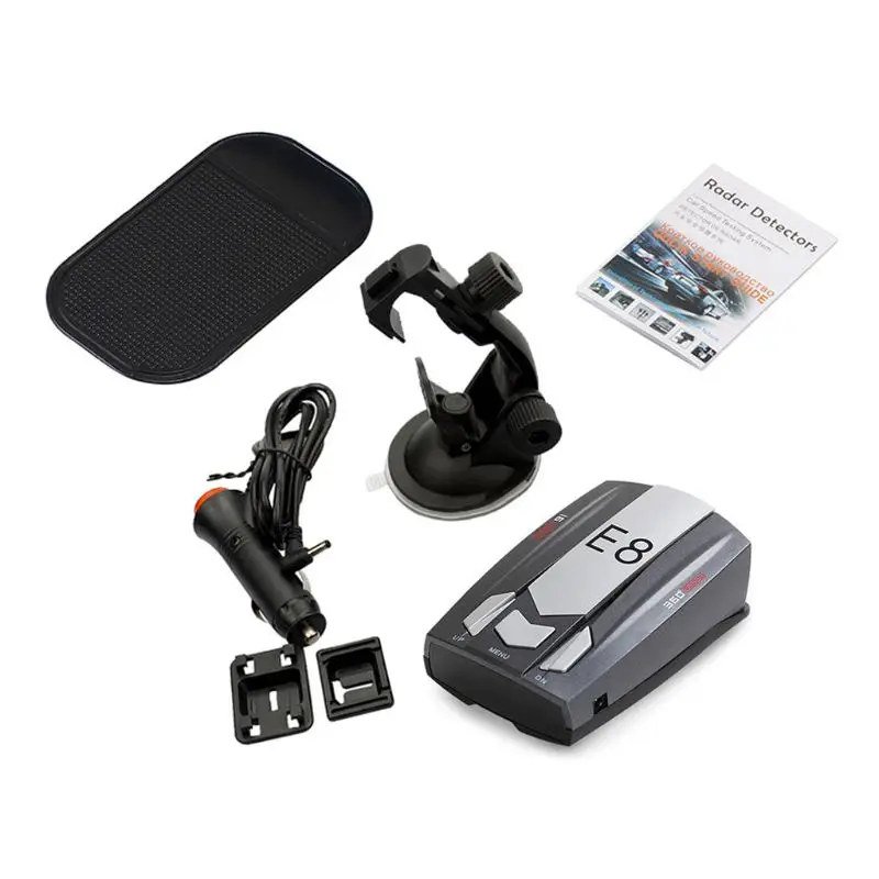 

Car Vehicle Radar Detector 360 Degree Anti Car Detector E8 Speed Voice Warning