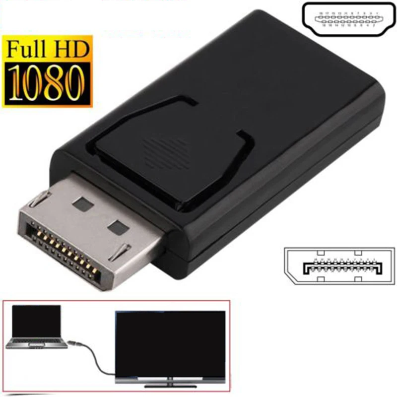Переходник DP папа-HDMI-совместимый адаптер мама плоский Коннектор конвертер для HDTV