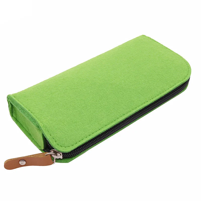 Простой фломастер сумка разных цветов школьные принадлежности Карандаш Чехол студенческие канцелярские товары сумка для хранения - Color: Green