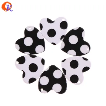 

Cordial Design 20MM 50Pcs Jewelry Accessories/Acetic Acid Beads/Polka Dot/Heart Shape/Jewelry Making/Hand Made/Earring Findings