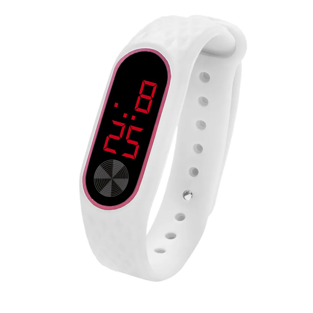 Unisex LED Digital Watch Luxury White Light Touch Screen Silicone Strap Wristwatch Women Sports Bracelets Watches Kids Clocks