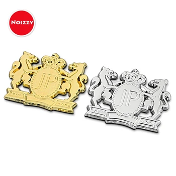 

Noizzy Junction Produce JP Luxury Lions Crown 100% 3D Metal Car Sticker Auto Emblem Grille Badge Gold Chrome Tuning Car Styling