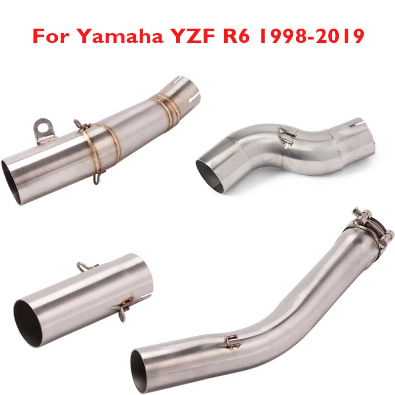 Выхлопная труба для мотоцикла Yamaha YZF R6 1998-2019 Соединительная средней длины трубка