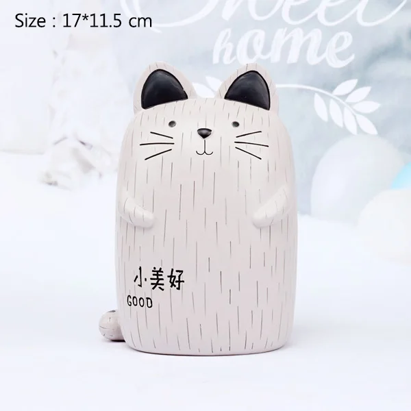 White-L Милая кошка, поросенок, украшение банка, счастливый кот, мини Ремесла, украшение дома, аксессуары, детские игрушки подарки на день рождения - Цвет: White-L
