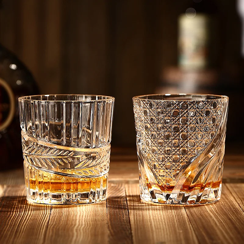 Japanese Style Whisky Glasses, Thick Bottom Old Fashioned Rock Drinking  Glassware, Scotch Whisky, Bourbon, Cocktails