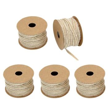 

5Pcs 10M/Roll Woven Fish Jute Retro Wedding Decoration Party DIY Handicraft Gift Packaging