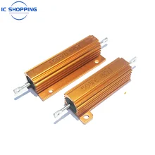NOVA Alumínio Shell Power Metal Caso Wirewound Resistor 50W 100W 0.01R ~ 100K 1 3 4 6 8 10 20 200 500 K 10 1K Ohm Resistência RX24