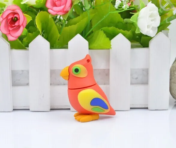 JASTER USB flash drive cute cartoon colorful bird U disk mini pen drive cute firebird pen drive 4GB 8GB 16GB 32GB 64GB pendrive