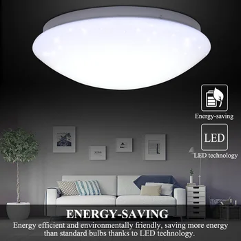 

220v 12w Star Point Round Ceiling Lamp Living Room Bedroom Round Corridor Kitchen Light Ultra-Thin Ceiling Lamp