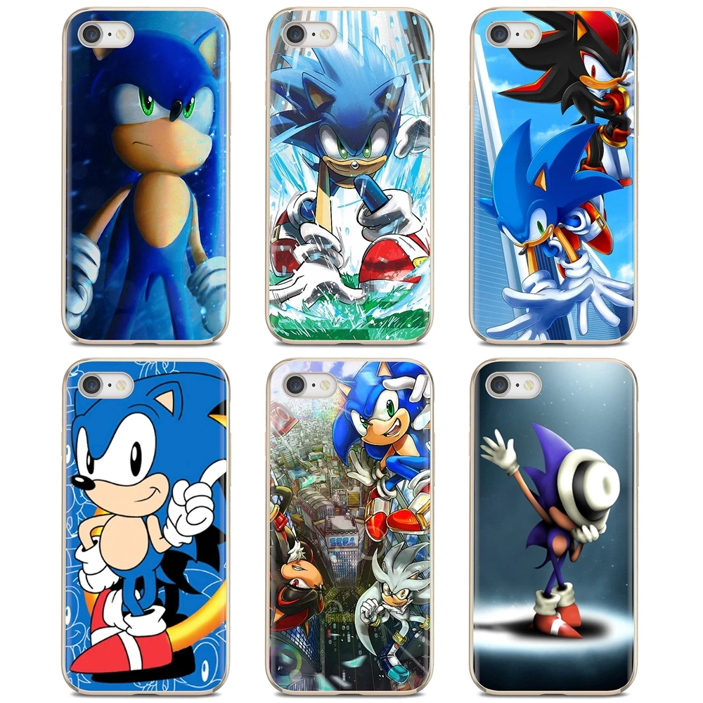 Силиконовый чехол для Samsung Galaxy S6 S10E S10 Edge Lite Plus Core Grand Prime Alpha J1 mini Silver Sonic The Hedgehog Shadow