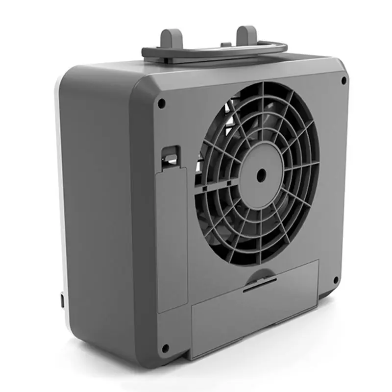 Mini Portable USB Air Conditioner Cooling Fan Space Cooler Mute 2 Water Tank 3 Modes Phone Holder For Summer Office Home Car
