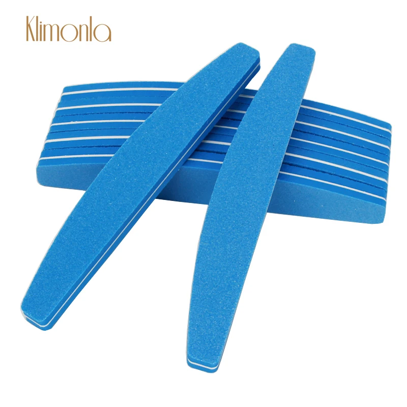 

5Pcs/Lot Double Side Soft Sponge Nail File 100/180 Grit Curve Washable Lime a ongle Buffing Sanding File Nail Art Accessories