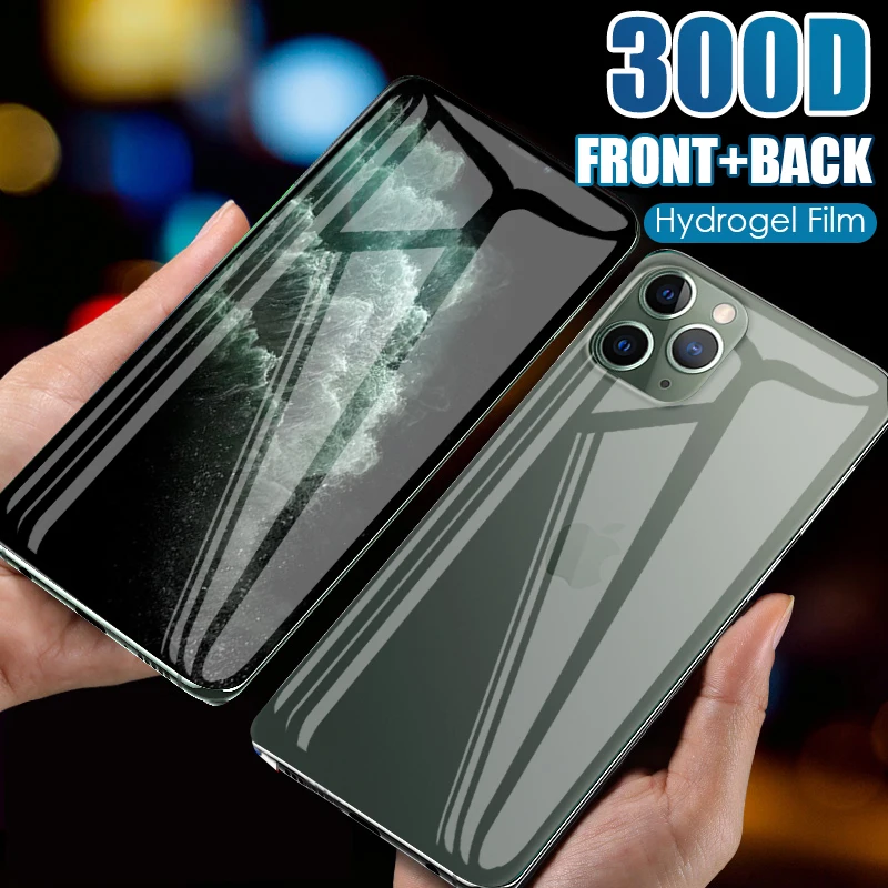300D мягкая Гидрогелевая пленка для iphone 11 Pro XS Max X XR 7 8 6 6s PLus защитная на весь экран
