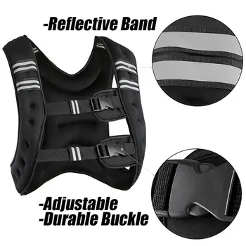 

10 Kg Weight Vest Weight Vest Waistcoat Jacket Sand Clothing Loading Weighted Vest For Boxing Training Workout Fitness HWC