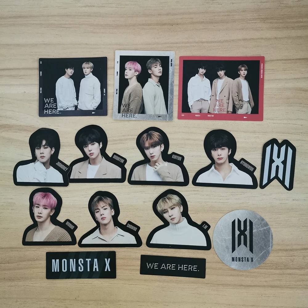Kpop MONSTA X World Tour Sticker WONHO SHOWNU KIHYUN JOOHONEY MINHYUK IM HYUNGWON Tags Sticky Note Stickers Fans Gift | Игрушки и хобби