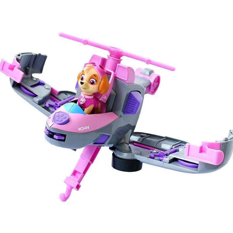 Paw patrol dog birthday gift puppy rescue aircraft anime Skye aircraft action figure model Patrulla Canina kid puppy patrol gift
