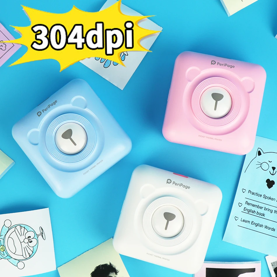 58 мм Bluetooth Тепловой Фотопринтер 2 дюймовый Мини Карманный Маленький Симпатичный