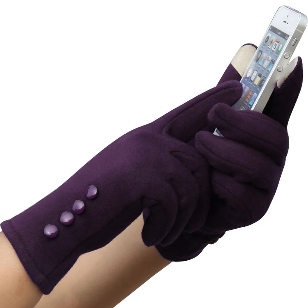 Женские перчатки с сенсорным экраном guantes 1 пара зимних теплых перчаток для