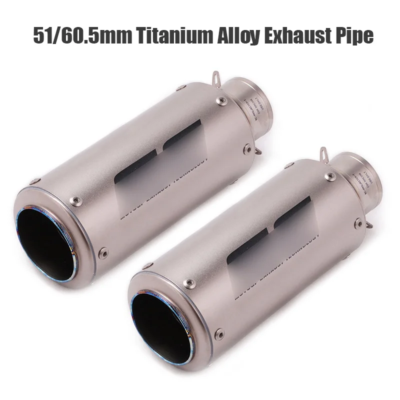 

Motorcycle Exhaust Titanium Alloy Carbon Muffler Escape Tail Tip Silencer for 51mm 60.5mm Universal Moto Bike