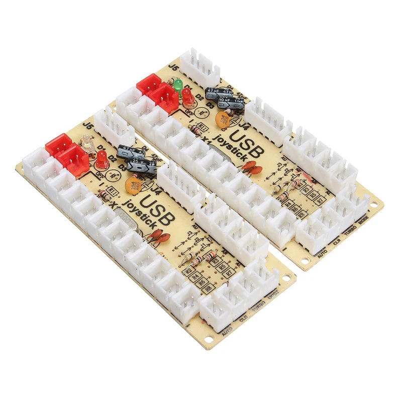 Accessories Set USB DIY Arcade Joystick Kits 20 LED Arcade Buttons With 2 Joysticks And 2 USB Encoder Joypad Game Kit With LED