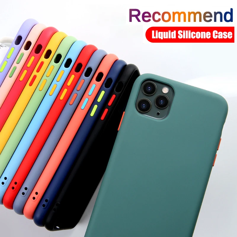 

Original Liquid Silicone Phone Case For Huawei P30 P20 P40 Mate 20 30 Lite Pro P Smart 2019 Luxury Soft Cover Protector villus