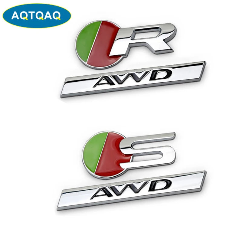 

AQTQAQ 1Pcs 3D Metal 25T 35T AWD Car Side Fender Rear Trunk Emblem Badge Sticker Decals for Jaguar F-PACE,accessories decoration