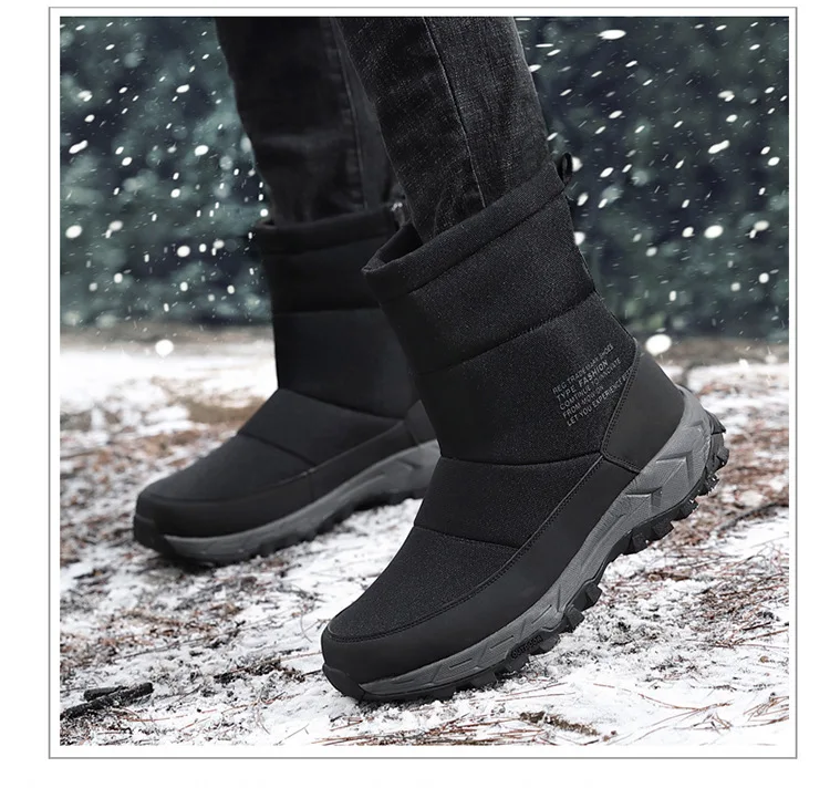 Высококачественные зимние вельветовые зимние ботинки для мужчин; теплые водонепроницаемые мужские ботинки; модная повседневная обувь; уличные походные кроссовки для мужчин