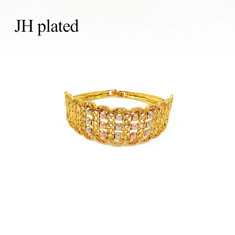 JHplated Женский комплект ювелирных изделий ожерелье и серьги кольцо браслет Эфиопский свадебный цвет Ювелирные наборы золотой турецкий подарок