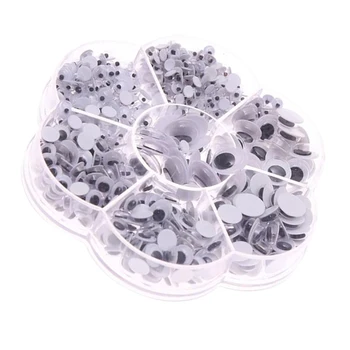 

710pcs SELF ADHESIVE Wiggly Eyes For DIY Art Craft 4/5/6/7/8/10/12mm