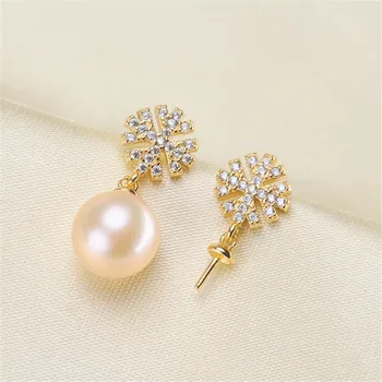 

Plated Silver Earrings Mountings Pearl Ear Wires Earrings Hook Findings Settings for DIY Stud Earrings Jewelry Making Findings