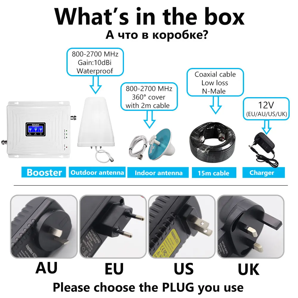 lintratek Repeater 2g 3g 4g Signal Booster GSM Tri