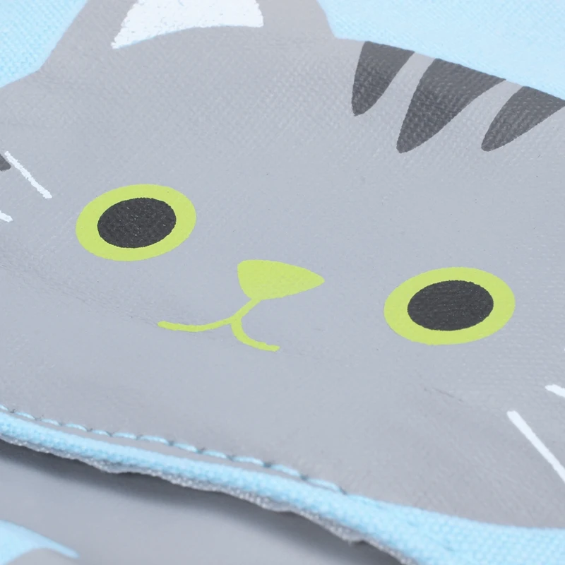 canvas Cartoon Cute Cat Telescopic Pencil Pouch Bag Stationery Pen Case Box with Zipper Closure
