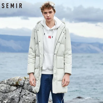 SEMIR, новинка, зимний мужской пуховик, 2XL, удлиненный пуховик на утином пуху, уплотненный, теплый, ветрозащитный, мужская верхняя одежда - Цвет: 03