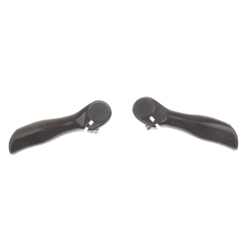 1 Pair Cycling Bike Bicycle Aluminum Vice Handlebar Grip Bar End Plug Black